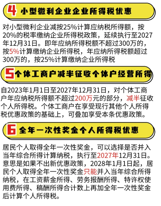核定征收園區普惠性稅收減免新政策