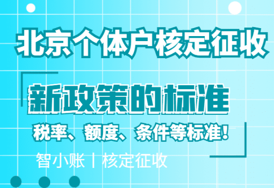 北京個體戶核定征收的標準！