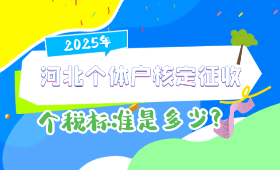 河北個體戶核定征收個稅標準是多少？