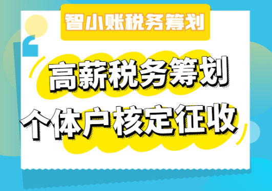 2025高薪稅務籌劃方案!高收入人群核定征收!