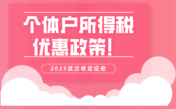 武漢核定征收個體戶所得稅優惠政策！