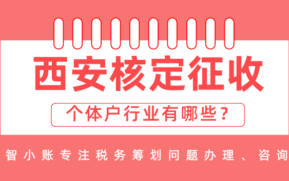 西安核定征收個體戶行業有哪些？