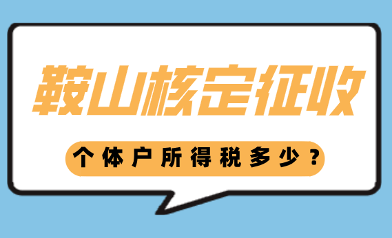 鞍山核定征收個體戶所得稅是多少？