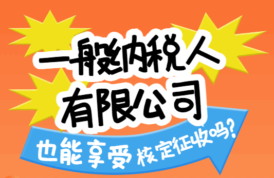 一般納稅人有限公司能享受核定征收嗎？