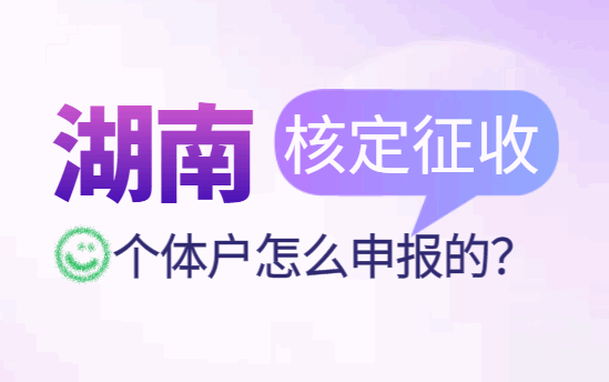 湖南核定征收個體戶怎么申報的？