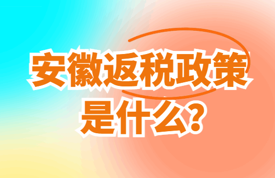 安徽的返稅政策是什么?