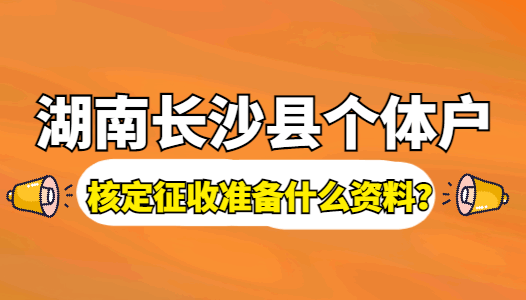 湖南長沙縣個體戶核定征收準備什么材料？