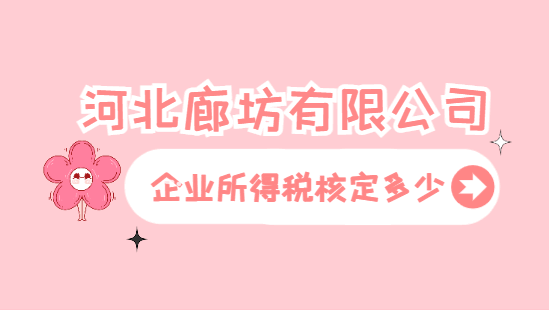 河北廊坊有限公司企業(yè)所得稅核定多少？