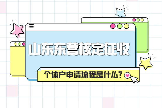 山東東營(yíng)核定征收個(gè)體戶申請(qǐng)流程是什么?