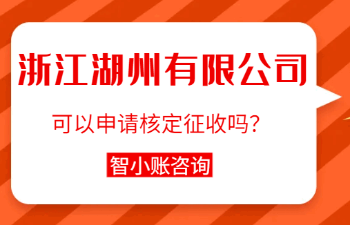 浙江湖州有限公司可以申請核定征收嗎？