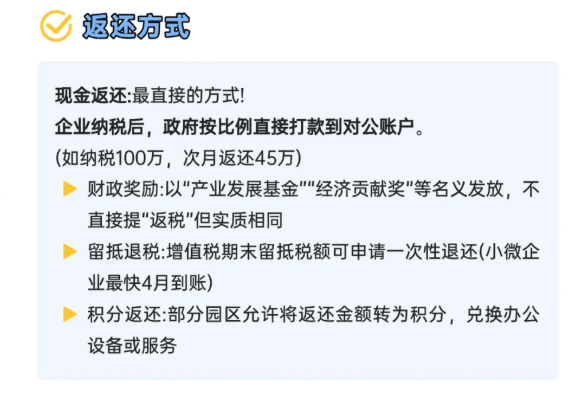 浙江溫州有限公司返稅多少？