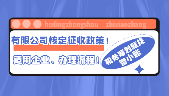 有限公司核定征收政策！適用的企業(yè)、辦理的流程！