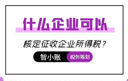 什么企業可以核定征收企業所得稅?