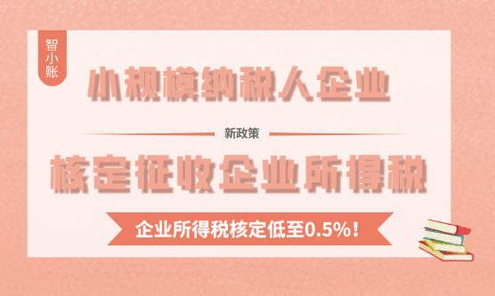 小規模納稅人企業核定征收企業所得稅！