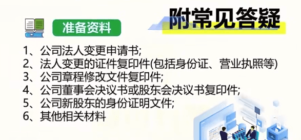 2026公司變更法人流程和需要什么材料！